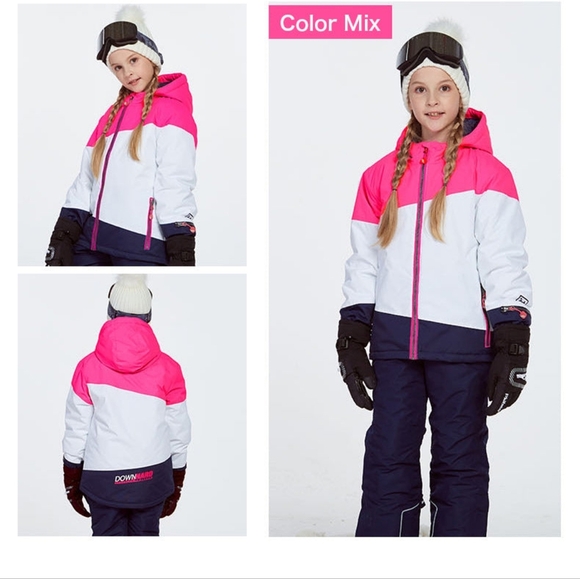 PHIBEE-Girls Ski Jacket Waterproof Snow Jacket Breathable Size 9/10 NWT - Picture 1 of 6